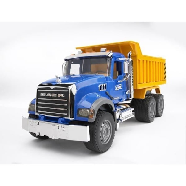 MACK dumper - BRUDER - Skala 1:16 - Åbning af motorhjelm og container
