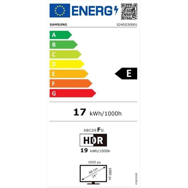 PC-skærm - SAMSUNG - ODYSSEY G3 G30D - 24" FHD - VA panel - 180Hz - 1ms - Drejeligt/justerbar - 1 DP - Sort