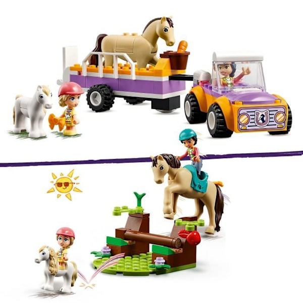 LEGO® 42634 Friends Häst- och ponnysläp, leksak med Liann, Zoya och 2 djurfigurer Flerfärgad