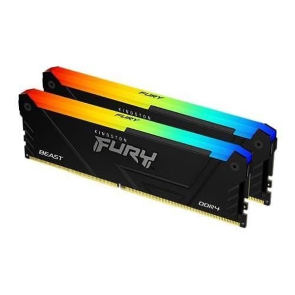 RAM-muisti - KINGSTON - FURY Beast - RGB - 16 Gt (2 x 8 Gt) - DDR4 - 3600 MHz CL17 - (KF436C17BB2AK2/16)