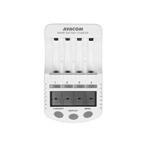 Avacom Fire-kanals smart oplader AA, AAA, Ni-MH, Ni-Cd Hvid - Ladegerät