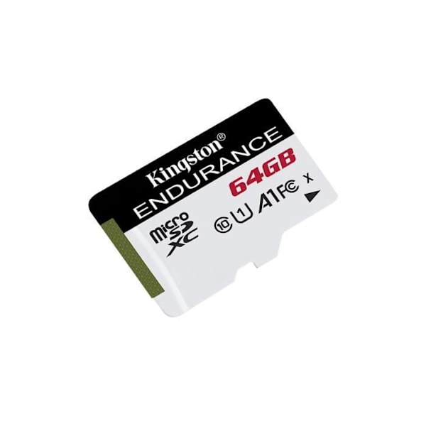 KINGSTON High Endurance microSDXC-kort - 64 GB - Klasse 10/UHS-I (U1) - 95 MB/s Læse - 30 MB/s Space Write