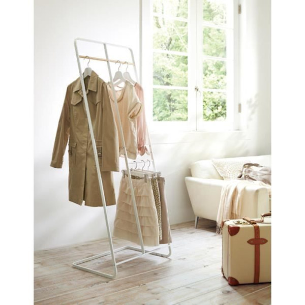 Bred knagerække H163 cm - 61 X 45 X 163 - Calicosy - Hvid