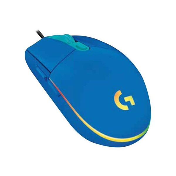 Mus - Logitech - G102 LIGHTSYNC - Blå - Kablet - RGB tilpasselig