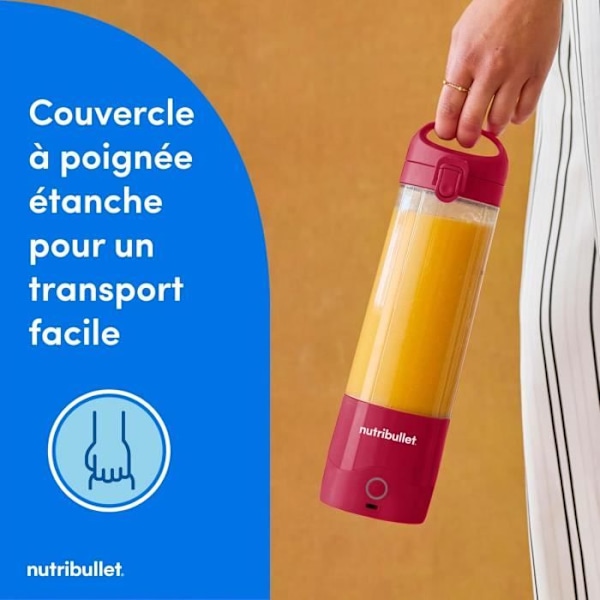 Blender kannettava - NutriBullet - NBP003MA - 475ml - Ilman BPA:ta - USB-C kaapeli