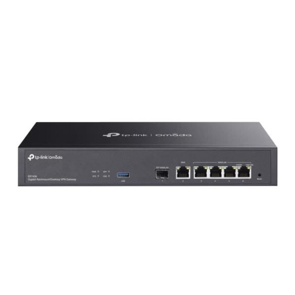 Modeemi ja reititin - TP LINK - ER7406 - Gigabit Ethernet - 5 porttia - 512 Mo DDR4 musta