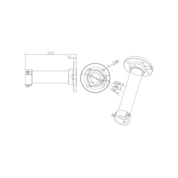 HIKVISION Loftmontering DS-1661ZJ Hvid