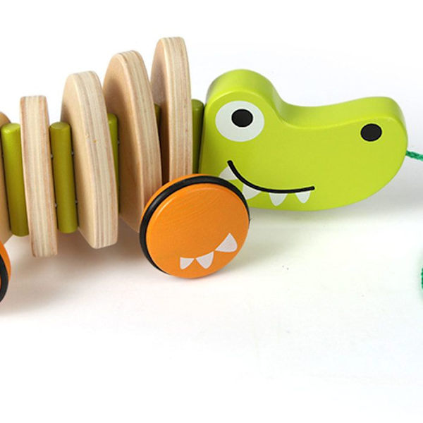 Krokodildragleksak - HAPE - E0348 - Blandat - Inomhus Orange, grön och beige