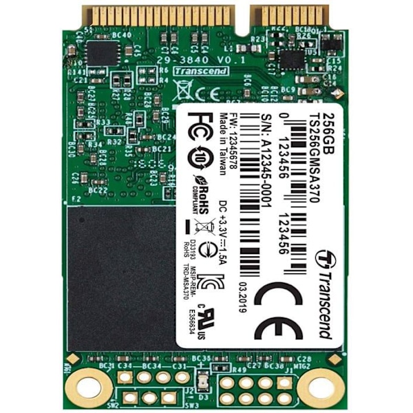 Transcend 32 GB mSATA SSD Intern SATA 6 Gb/s Retail TS32GMSA370S