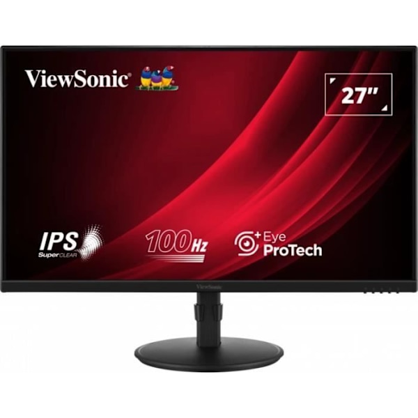 27' FHD SuperClear® IPS LED-skærm med 1920 x 1080 opløsning, VGA, HDMI, DisplayPort og integrerede højttalere.