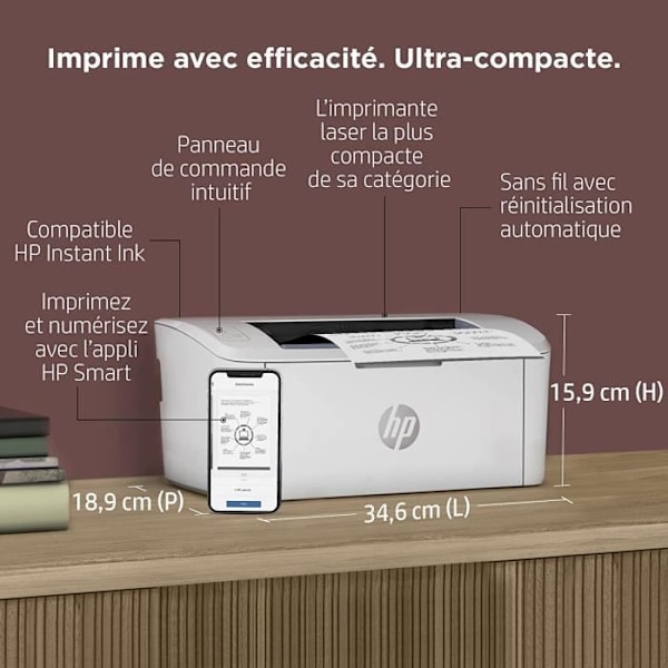 HP LaserJet M110w sort/hvid laser-enkeltfunktionsprinter
