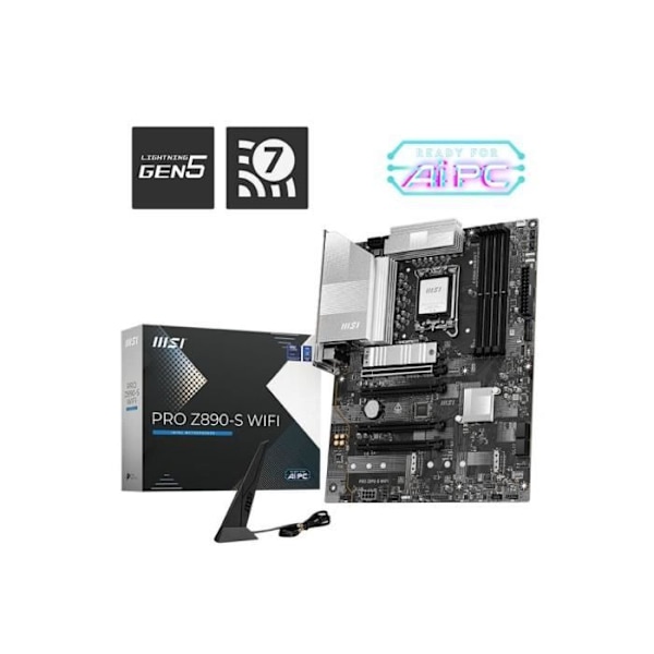 Emolevy - MSI - PRO Z890-S WIFI - Wi-Fi 7, 5G LAN, Thunderbolt 4, PCIe 5.0, hopea