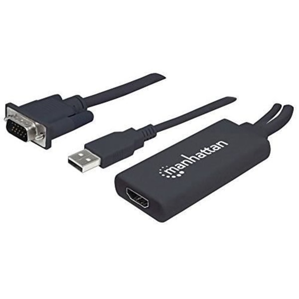 MANHATTAN 152426 VGA OCH USB TILL HDMI KONVERTERAR SVART