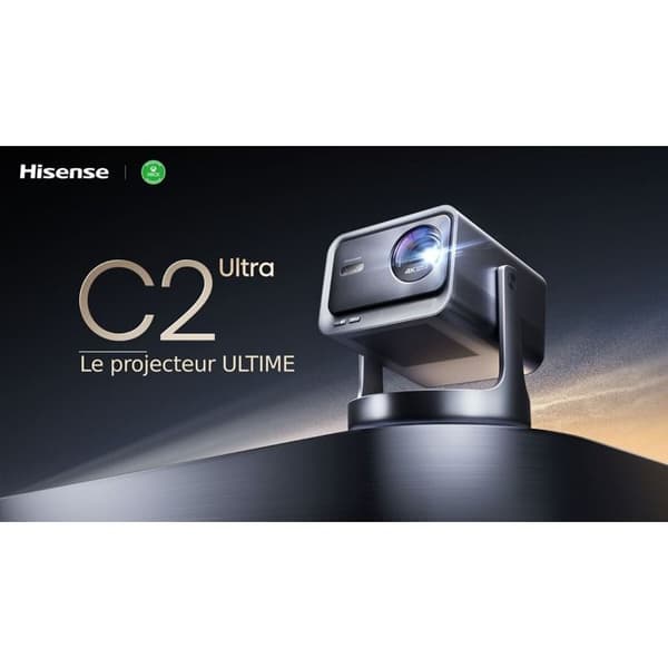 Mini videoprojektor - HISENSE - Trichroma C2 - Ultra HD 4K - 3000 Lumen - Wifi/Bluetooth