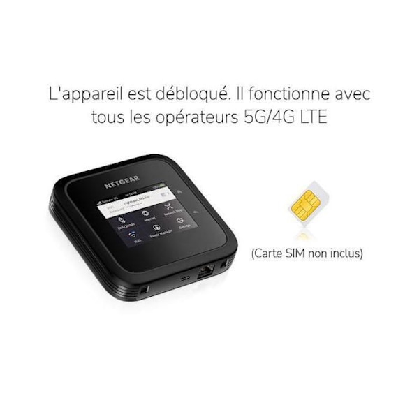Mobil router - NETGEAR - Nighthawk M6 - 5G - Wi-Fi 6 - USB Type-C