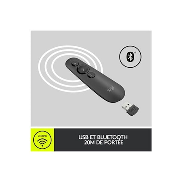 Esityskiintolevy - Logitech - R500 - Graffite - Langaton - Laser