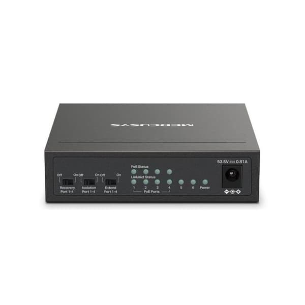 Switch Ethernet - MERCUSYS - MS106LP - 6 portar - Strömförsörjning via Ethernet (PoE) - Hanterad