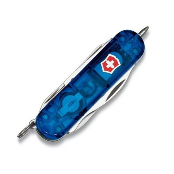 Sveitsiläinen taskuveitsi - VICTORINOX - Midnite Manager Sapphire - LED - Läpinäkyvä sininen Gennemsigtig blå