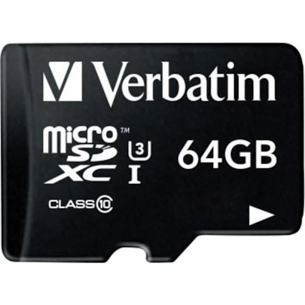 Verbatim PRO Class 10, UHS-I, UHS-Class 3 64 Gt microSDXC-kortti