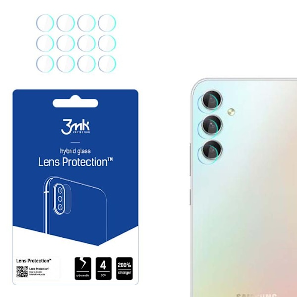 3mk Linssinsuoja - Kameran linssin lasi Samsung Galaxy A34 5G:lle (4 sarjaa)