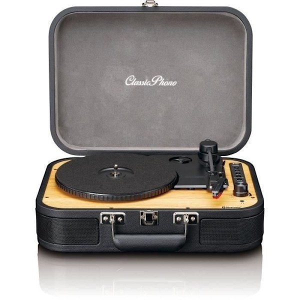 Retro Bluetooth vinyylilevysoitin - LENCO - TT-116BK - Sisäänrakennetut kaiuttimet, USB