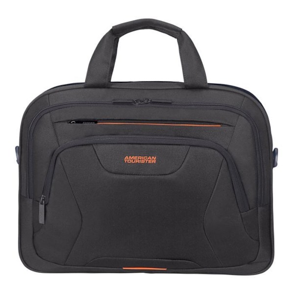 Skuldertaske - American Tourister - At Work - 15.6" - Sort / Orange - 100% polyester sort