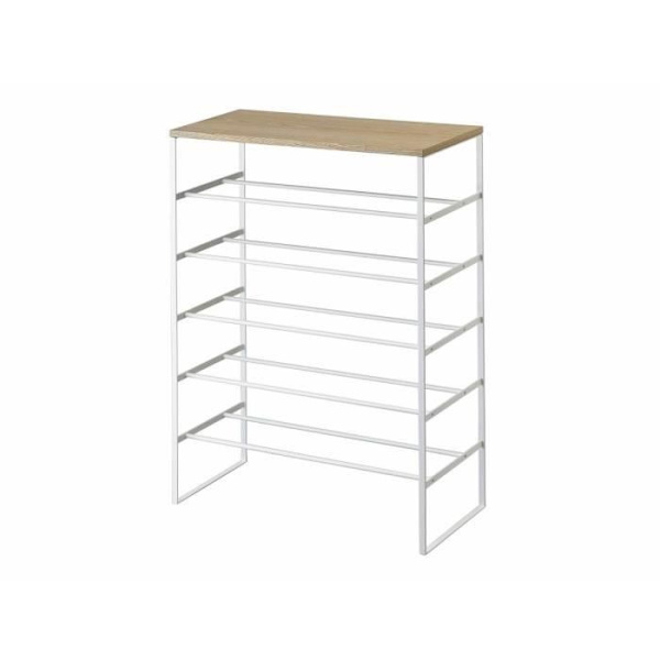 Yamazaki Home Skostativ 5 Etagers Skostativ Hvid 66,0 x 87,0 x 25,0 cm hvid