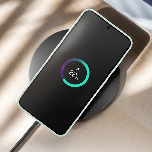 Beskyttelsescover - Samsung - Galaxy S25 - Silikone - Lys Grøn - Slidstærk beskyttelse Grøn