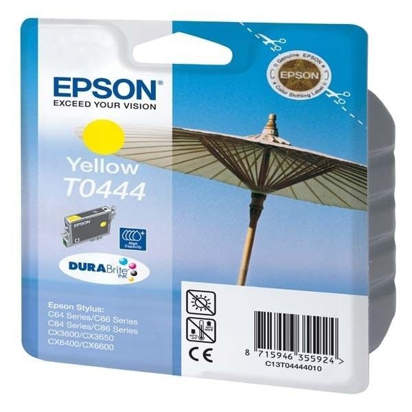 EPSON Pack of 1 Patruuna T0444 - Keltainen - Suuri kapasiteetti 13 ml