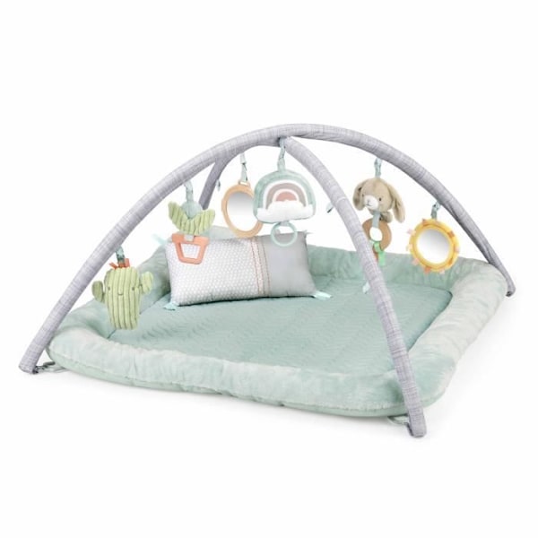 INGENUITY Gulvtæppe til baby Calm Spring Ekstra blødt 6-sensoriske legetøj der kan tages af Flerfärgad