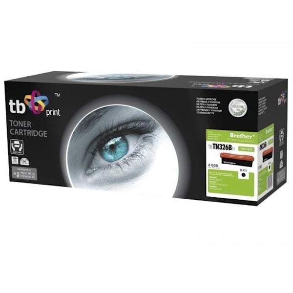 TB Print TB-TN326BN Sort tonerpatron til Brother - 4000 sider