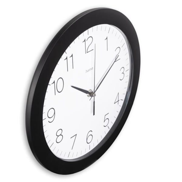 Vægur - HAMA - Tenerif - Ø 30 cm - Sort - Radiokontrolleret DCF Svart