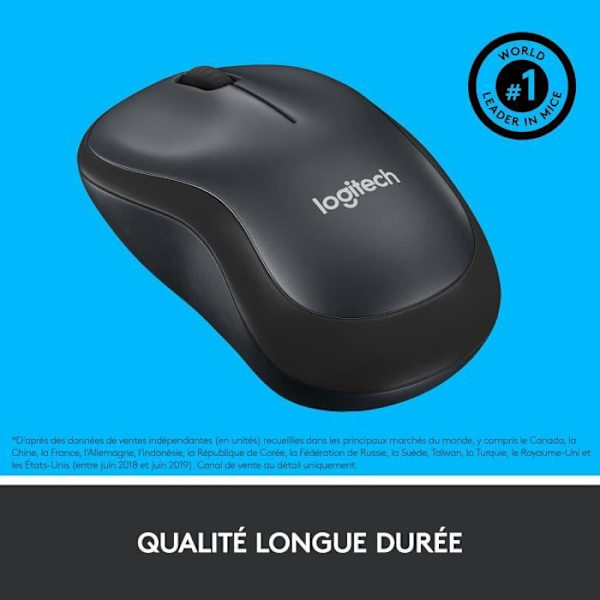 Hiiri - Langaton - Logitech - M220 Silent - Äänetön - Musta Svart