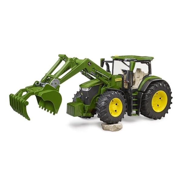 John Deere 7R med frontlæsser