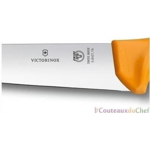 Ammattimainen teurastajaveitsi - VICTORINOX SWIBO - 16cm ruostumaton teräs - keltainen liukumaton kahva Gul