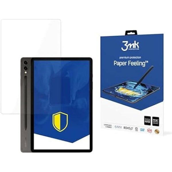 Näytönsuojakalvo - 3MK - Galaxy Tab S9+ - Paperituntu - Vahvistus 200% - 0,18 mm paksuus