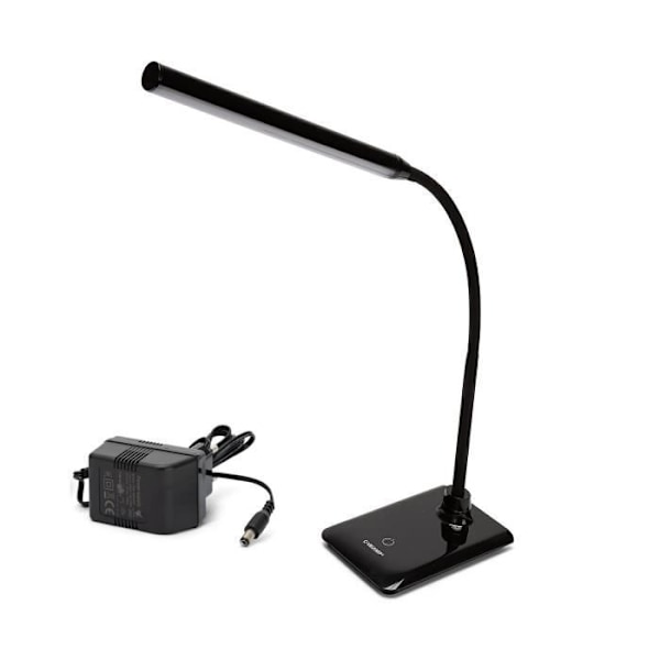 LED skrivebordslampe - VELAMP - SLIM - Sort - Justerbar - Dæmpbar - Moderne design sort