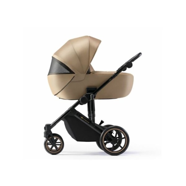 2 i 1 Kombineret Barnevogn - KINDERKRAFT PRIME2 - op til 22 kg - med rummelig Lygtevogn - Stort justeringsområde - Beige Beige