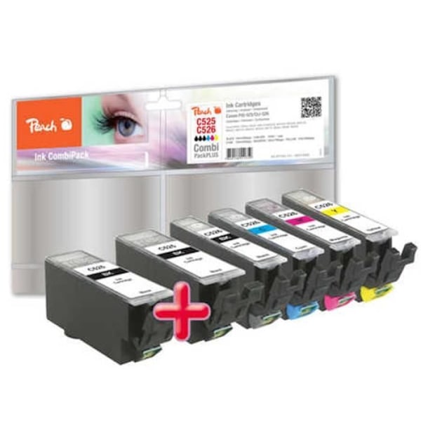 PEACH - PEACH PEACH PESCCLI526SET2 MULTI PACK NERO / CIANO / magenta / GIALLO PESCCLI526SET2 PEACH PI100-141 VAIHTOEHTO CANONilta