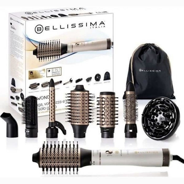 Stylingbørste Bellissima AIR WONDER BRUSH HVIDGULD Guld, Hvid
