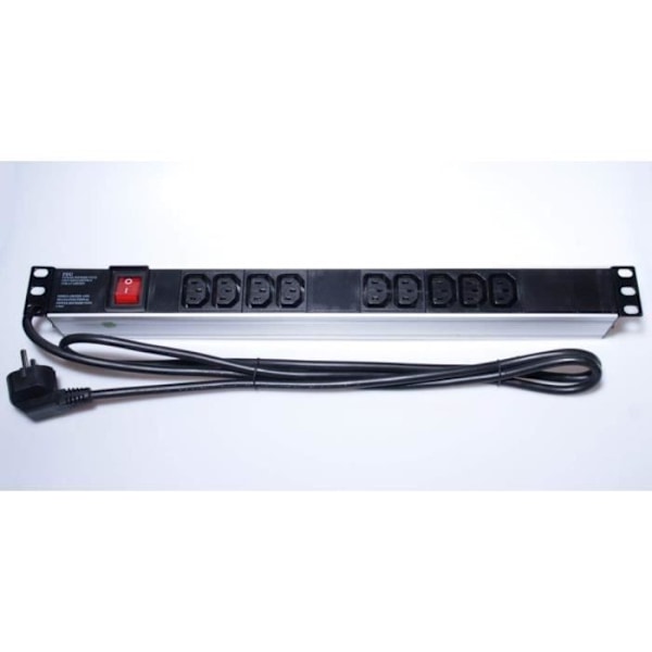 PremiumCord strømfordelingsenhed til 1U rack, 9 x IEC (C13) 2m kabel - PDU-E10G09S