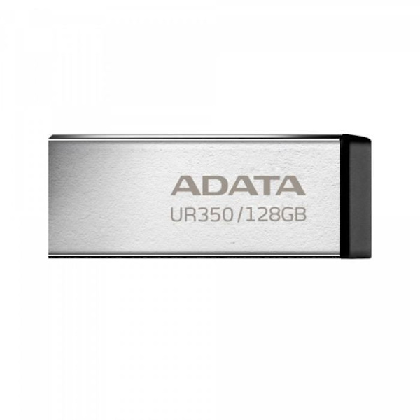 Adata Pendrive UR350 128GB USB3.2 Gen1 Metal sort - 4711085945136 Sort, Sølv