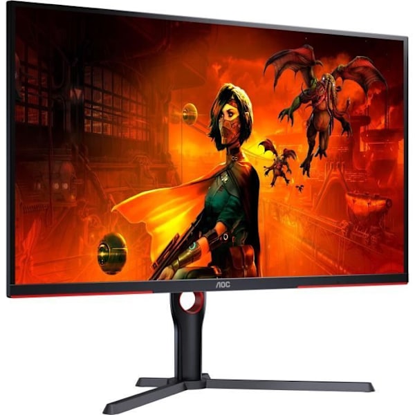 PC-skærm - AOC - U27G3X - 27" UHD 4K - IPS panel - 160Hz - 1ms - Højdejusterbar - 2 HDMI 2 DP - Adaptive Sync - Sort