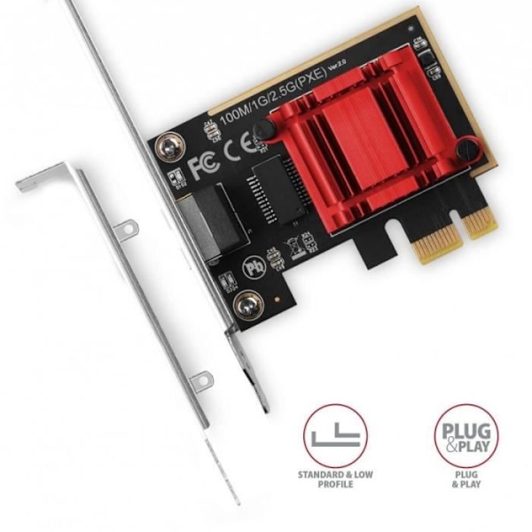 AXAGON PCEE-G25 PCIe-sovitin 2.5 Gigabit Ethernet, Realtek 8125 - RJ45 - 8595247906458