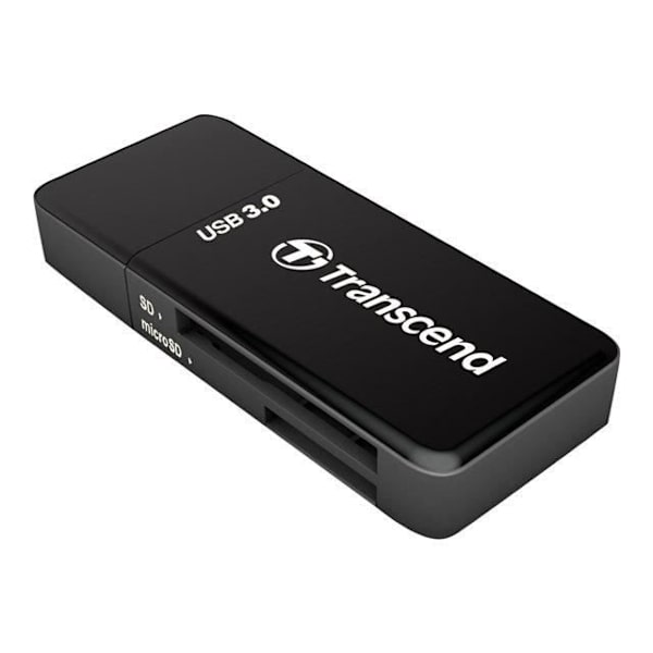 TRANSCEND SD/MicroSD kortlæser - USB 3.0 - Sort