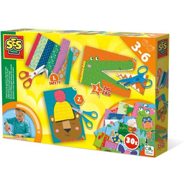 SES CREATIVE - Jag lär mig att klippa - Säker barnsax - Flerfärgad Flerfärgad