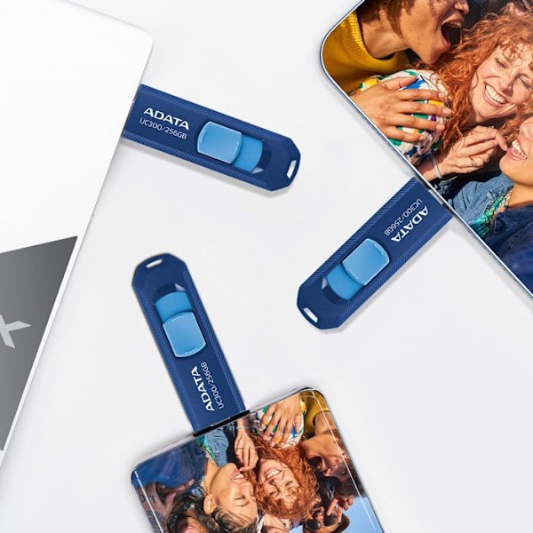 USB-nøgle - ADATA - UC300 - 256 GB - USB 3.2 Gen1 - Type-C - Blå Blå