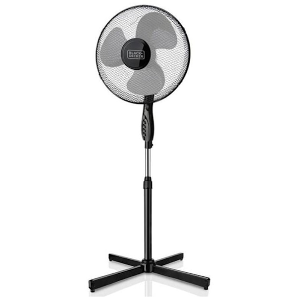 BORDVENTILATOR BLACK+DECKER BXEFP41E på 40W, 3 hastigheder, 3 blade, justerbar højde, automatisk oscillationssystem Svart