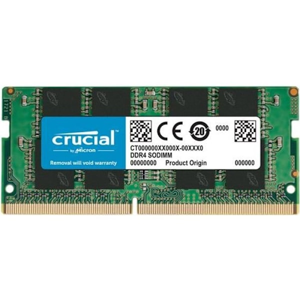 Crucial RAM 16GB DDR4 3200MHz CL22 (eller 2933MHz eller 2666MHz) Bærbar hukommelse CT16G4SFRA32A