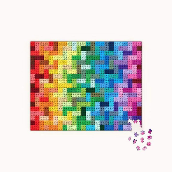 LEGO Rainbow klodser puslespil - 1000 brikker - LEGO mærke - Abstrakt tema - For voksne - Flerfarvet Flerfarvet